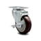 Service Caster 4 Inch Maroon Polyurethane Wheel Swivel Top Plate Caster with Brake SCC SCC-20S414-PPUB-MRN-TLB - alternate 1